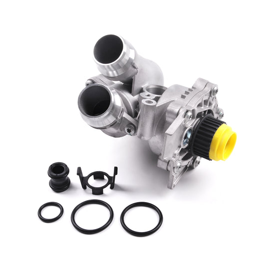 Electric Engine Water Pump Thermostat Housing Assembly Compatible with 2008-2016 Audi A3 A4 A5 A6 Q3 Q5 TT Quattro Allroad VW Jetta Tiguan Passat Beetle 2.0 L 06H121026CQ 06H121026AB