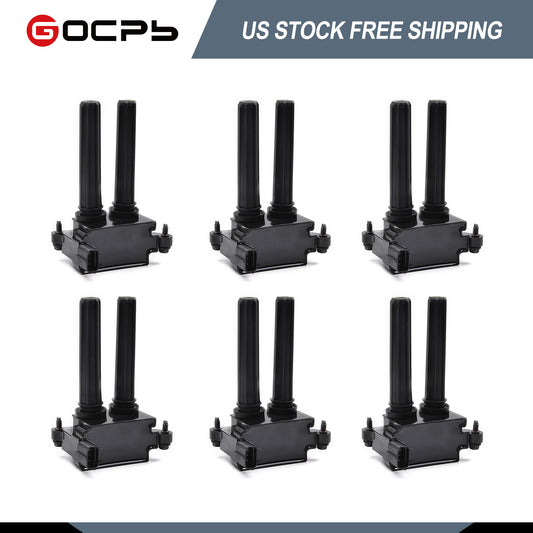 GOCPB Ignition Coils Set of 6 for 2009 2010 2011 2012 2013 2014 2015 Dodge Ram 1500/2500/3500 5.7L 6.1L 6.4L Jeep Grand Cherokee Chrysler 300 Charger Durango OE Replacement Coil Packs UF504 C1526