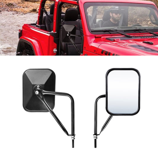 GOCPB Mirrors Doors Off Side View Mirrors Compatible with 1987-2024 Jeep Wrangler CJ YJ TJ JK JL & Unlimited,Quicker Install Door Hinge Mirror for Safe Doors Off Driving
