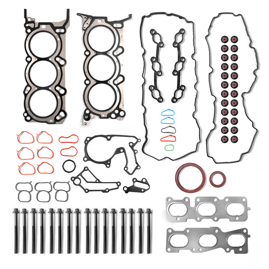Engine Head Gasket Set Head Bolt Kit Compatible with Kia Sedona Sorento Cadenza 2012 2013 2014 2015 2016 2017 2018 Hyundai Azera Santa Fe 2010-2019 3.3L 3.5L V6 223113CGA0 23113CGB0 223113L100