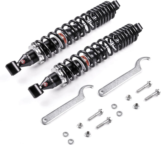 KLV Front Left Right Twin-tube Shocks Absorber Compatible with 2001 2002 2003 2004 2005 Yamaha Raptor 660 YFM660R 700 ATV Gas Shocks 5LP-23350-00-00 5LP-23350-01-00 5LP-13350-41-00 2pcs