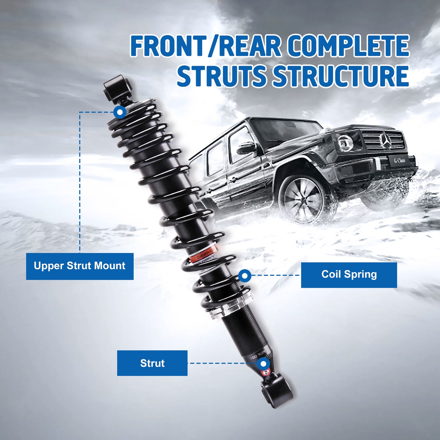 ATV Front Monotube Shocks Compatible with 2016-2020 Can-Am Outlander 450/570 16-20 Outlander Max 570 13-18 Outlander 650 EFI BF 12-15 Can-Am Outlander 800R EFI BF 706201163 706201170 2pcs