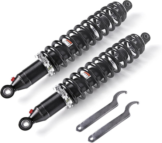 KLV ATV Rear Left/Right Shock Absorbers Compatible with 2004-2006 Honda Rancher 350 2x4 ES TRX350TE TRX350TM 4x4 ES TRX350FE RX350FM Heavy-Duty Gas Charged 52400-HN5-980 2pcs