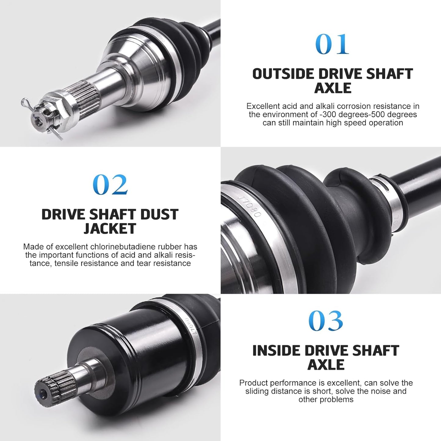 Front Drive Shaft CV Axle Compatible with Polaris 2018 2019 2020 2021 2022 Sportsman 450 570 Touring Premium Touring SP EPS Utility Edition Utility HD Trail 1333752