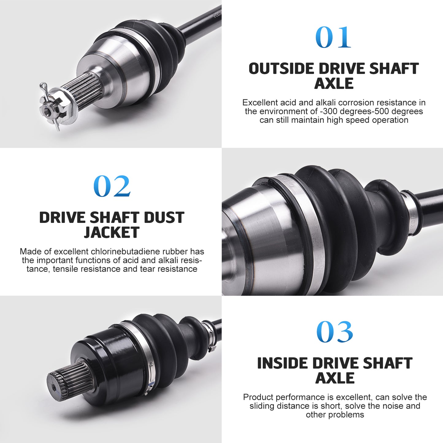 KLV Front Right Drive Shaft CV Axle Compatible with 2019 2020 2021 2022 2023 Can-Am Commander Maverick Sport 1000 DPS 1000R DPS MAX Made with 4340 Chromoly UTV Models 705402030