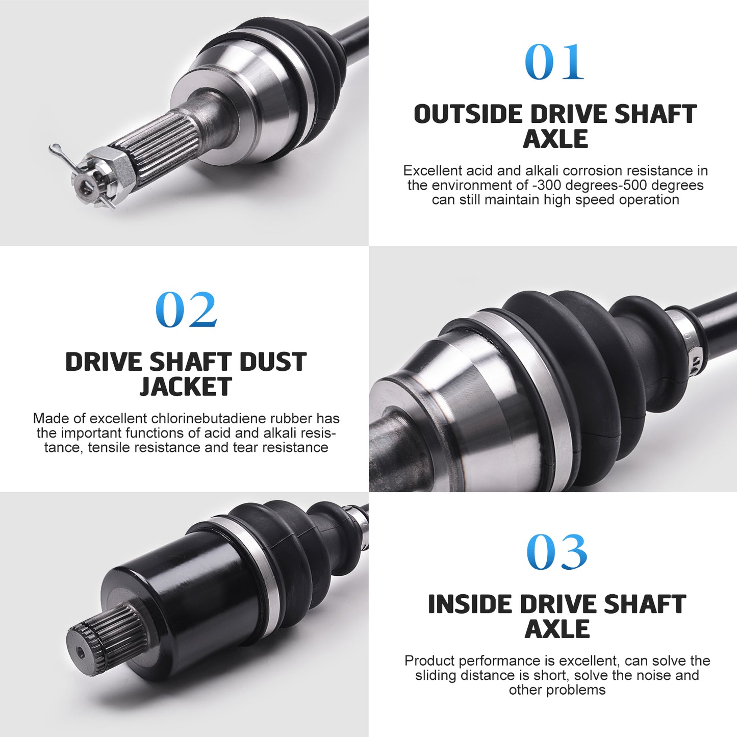 CV Axle Rear Left/Right for Honda Talon 2019 2020 2021 1000X/1000R/1000X-4/1000R-4 UTV 4340 Chromoly Steel Shaft OE Replacement 42250-HL6-A12 42250-HL6-A11 42220-HL6-A01 42220-HL6-A02 Direct Fit
