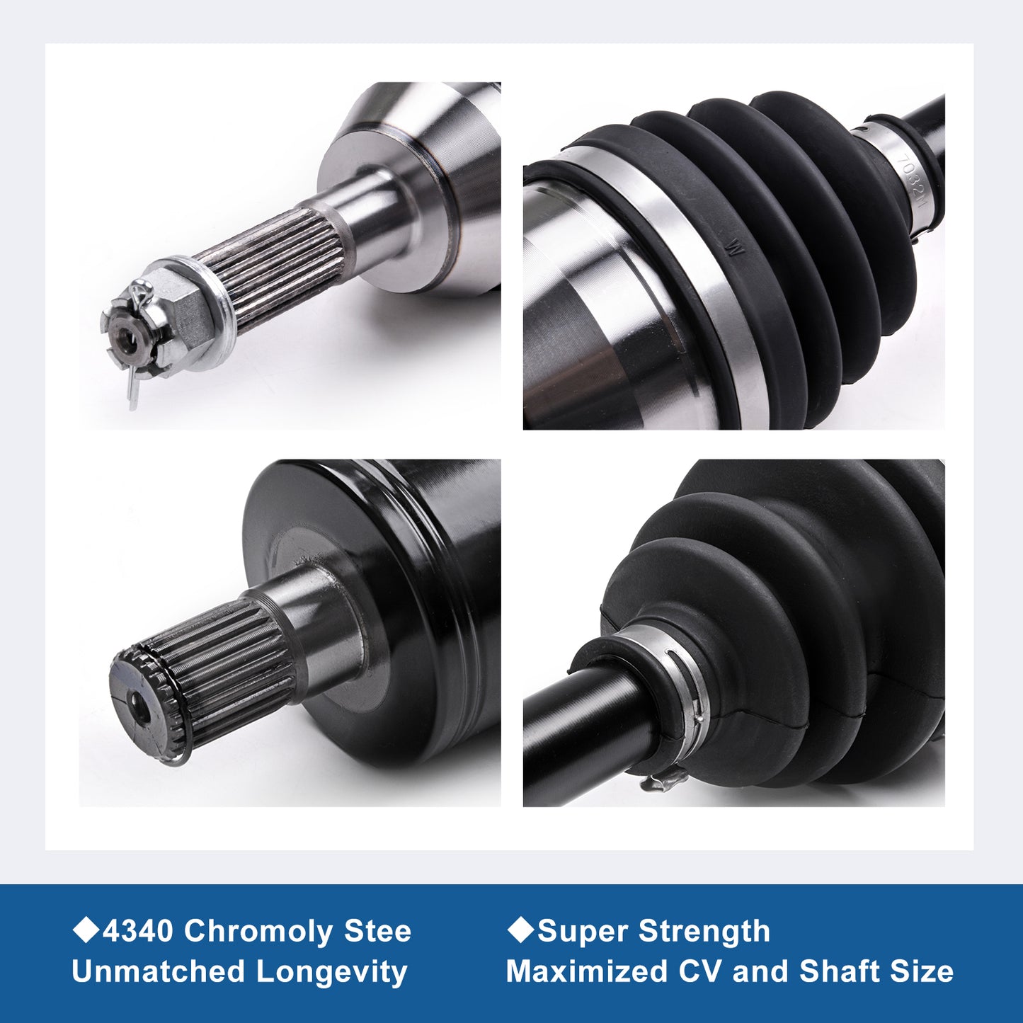 CV Axle Rear Left/Right for Honda Talon 2019 2020 2021 1000X/1000R/1000X-4/1000R-4 UTV 4340 Chromoly Steel Shaft OE Replacement 42250-HL6-A12 42250-HL6-A11 42220-HL6-A01 42220-HL6-A02 Direct Fit