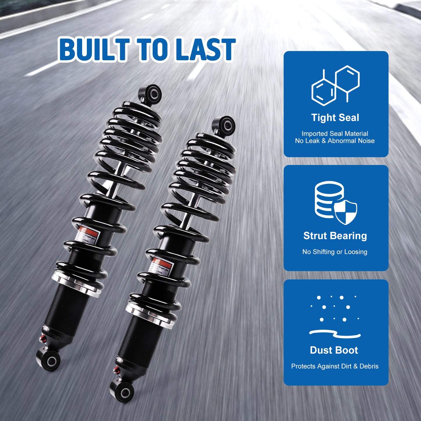 ATV Front Monotube Shocks Compatible with 2016-2020 Can-Am Outlander 450/570 16-20 Outlander Max 570 13-18 Outlander 650 EFI BF 12-15 Can-Am Outlander 800R EFI BF 706201163 706201170 2pcs