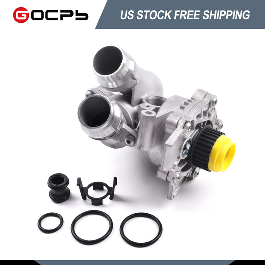 GOCPB Electric Engine Water Pump Thermostat Housing Assembly Compatible with 2008-2016 Audi A3 A4 A5 A6 Q3 Q5 TT Quattro Allroad VW Jetta Tiguan Passat Beetle 2.0 L 06H121026CQ 06H121026AB