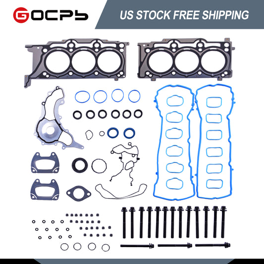 GOCPB Engine Head Gaskets with Bolts Set HS26541PT Compatible with 2011-2020 Chr ysler 200/300 Dodge Avenger Challenger Grand Caravan Ram 1500 Jeep Wrangler Grand Cherokee 3.6L V6 ES72467