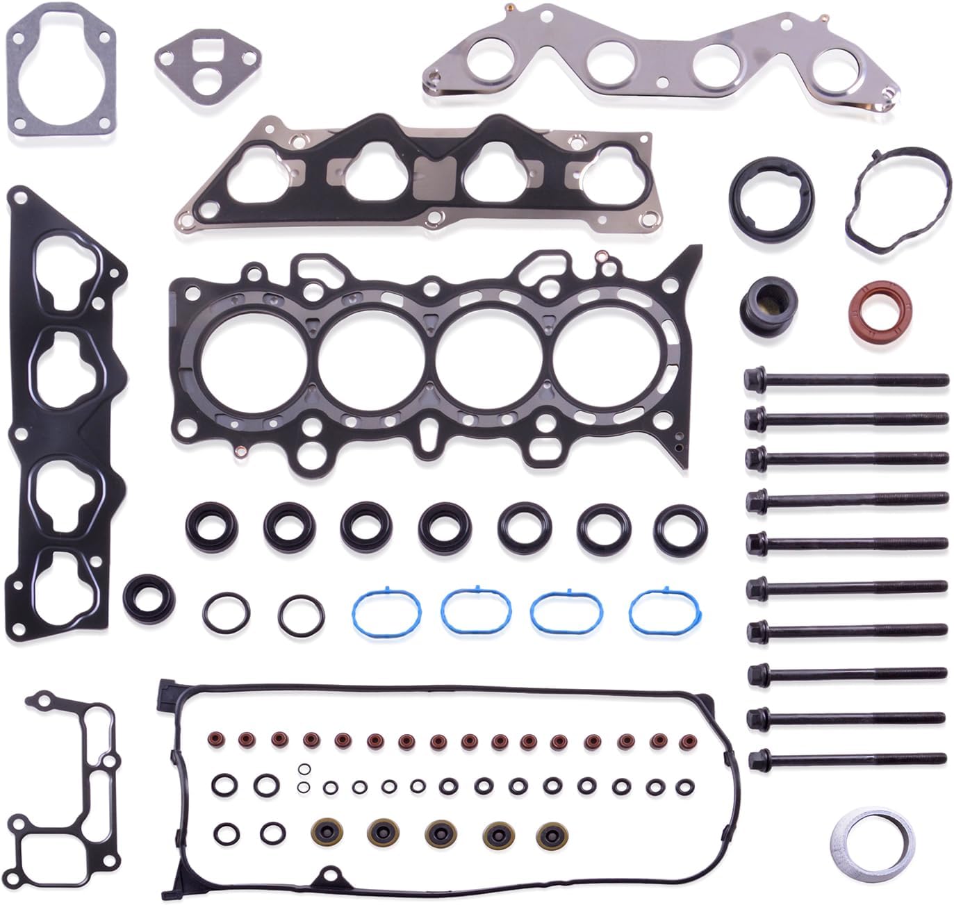 Head Gasket Set D17A1 GX CNG D17A7 with Bolts Compatible with Civic DX LX 2001-2005 VTEC 1.7L HS26236PT-2
