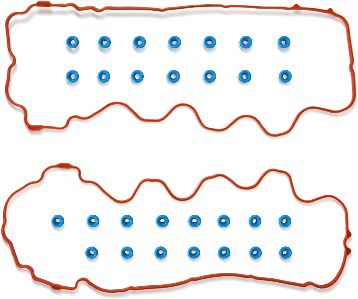 GOCPB Engine Valve Cover Gasket Set VS50687R Compatible with 2007 2008 2009 2010 Expedition Lincoln Navigator Mercury Mountaineer 4.6L 5.4L SOHC VIN 5 8 H
