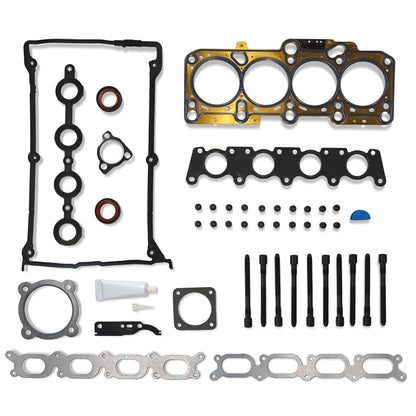 GOCPB Head Gasket with Bolts HS26182PT, ES71193 Head Gasket Bolts Set Compatible with Golf TT Quattro 2000 2001 2002 2003 2004 2005 2006 Beetle Jetta Passat 2000-2005 1.8L L4