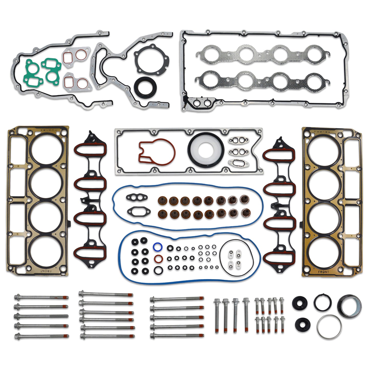 GOCPB Cylinder Head Gasket Set with Bolts Compatible with 2002-2011 Silverado Tahoe GMC Yukon Envoy Buick Cadillac 4.8L 5.3L HS9292PT-1, ES72173 (with Bolts)