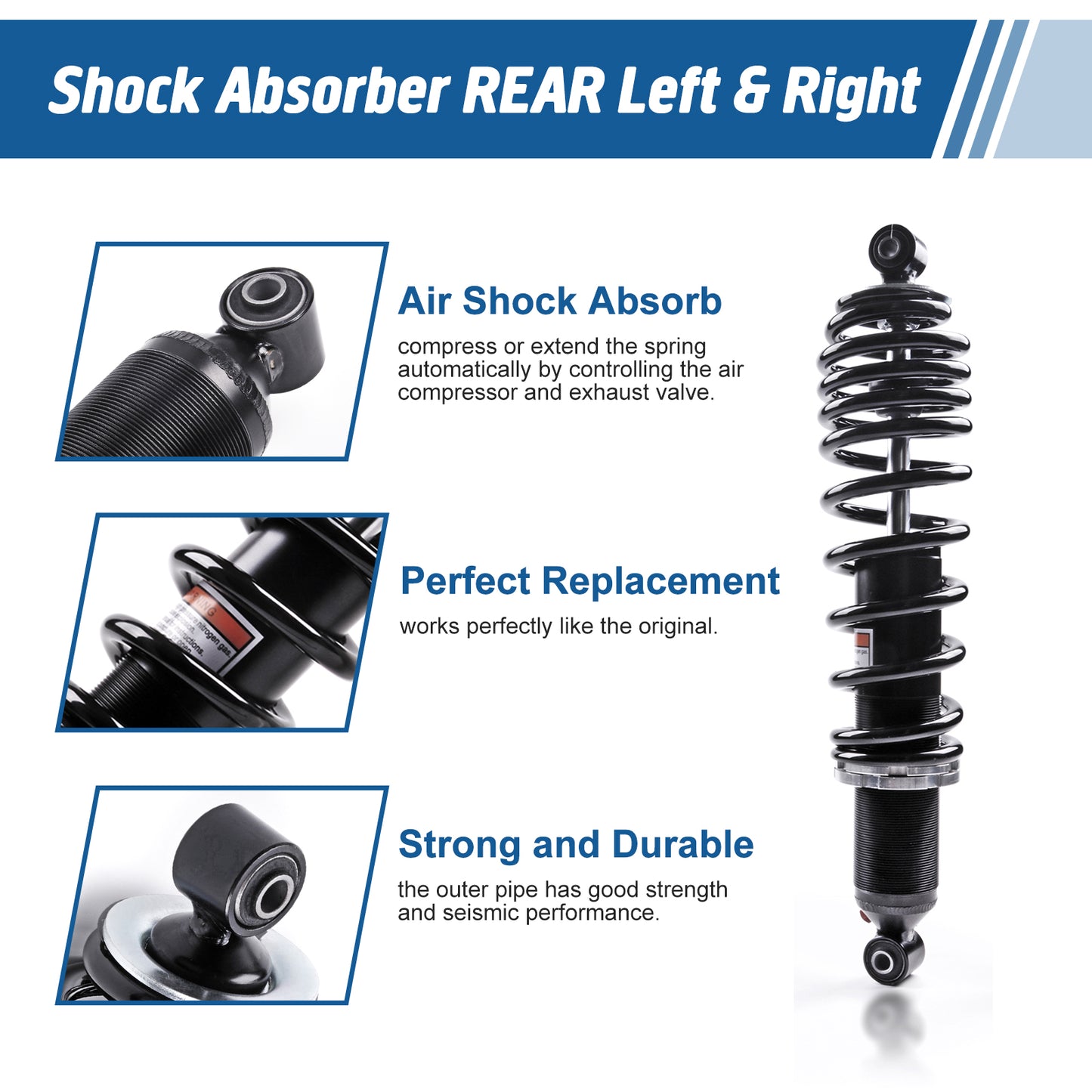 ATV Front Monotube Shocks Compatible with 2016-2020 Can-Am Outlander 450/570 16-20 Outlander Max 570 13-18 Outlander 650 EFI BF 12-15 Can-Am Outlander 800R EFI BF 706201163 706201170 2pcs