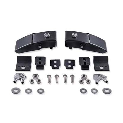 GOCPB Steel Hood Latches Compatible with Jeep Wrangler 2007-2023 JK JKU JL JLU Gladiator JT Rubicon Sahara X Off Road Sport Exterior Accessories