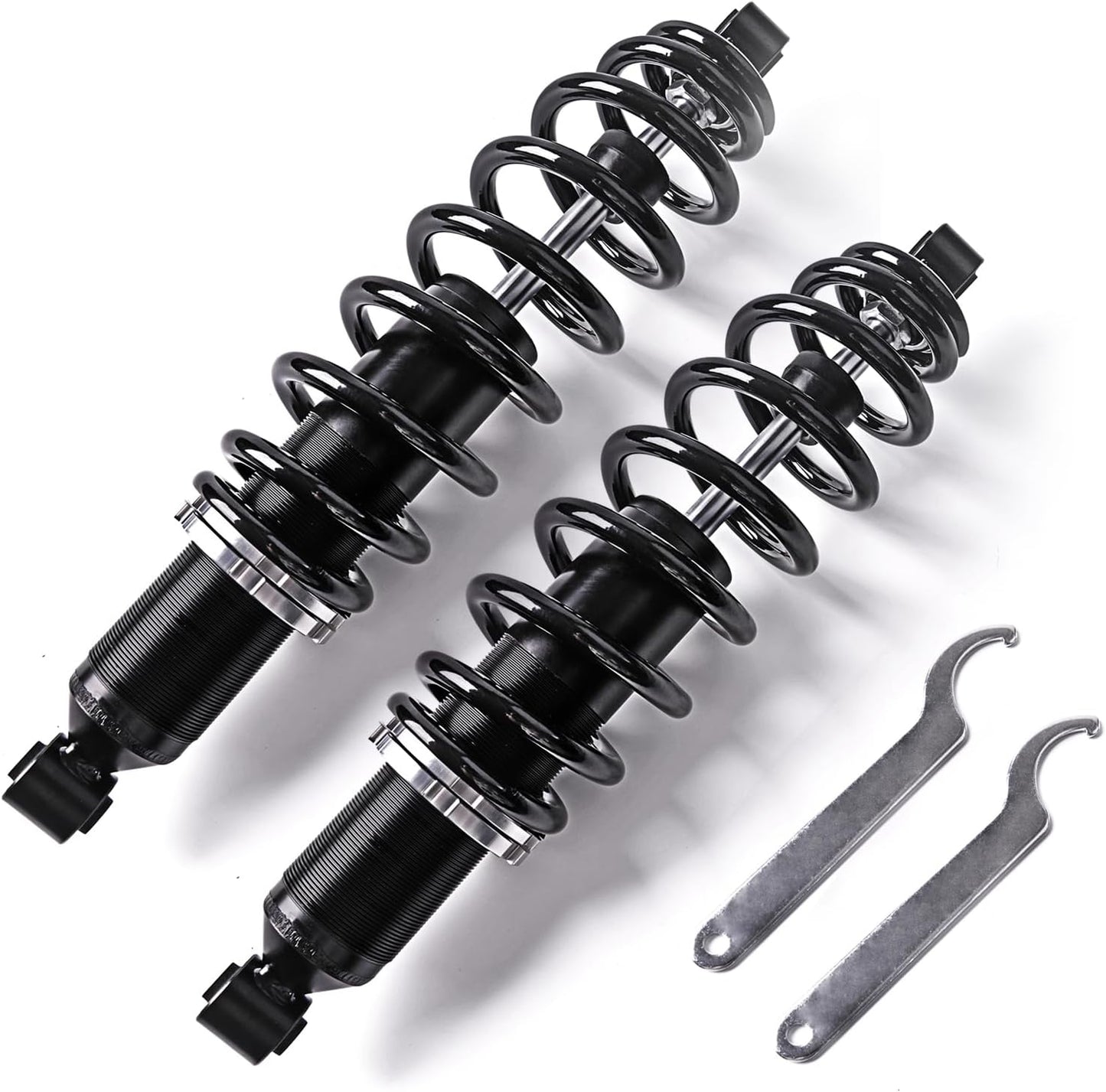 KLV Rear Left Right Monotube Shocks Absorber Compatible with 2005-2014 Polaris Ranger 500 2X4 4X4 XP 700 4X4 800 4X4 Crew 800 4X4 XP 800 4X4 Gas Powered 7042333 7043491 2 pcs