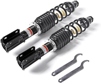 KLV Front Left Right Shocks Absorber Monotube Shocks Set Compatible with 2007 2008 2009 Can-Am Outlander 500 MAX 500 Gas-Powered Dual-Rate Black Springs ATV 706200661 2 pcs