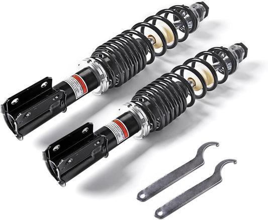 KLV Front Left Right Shocks Absorber Monotube Shocks Set Compatible with 2007 2008 2009 Can-Am Outlander 500 MAX 500 Gas-Powered Dual-Rate Black Springs ATV 706200661 2 pcs