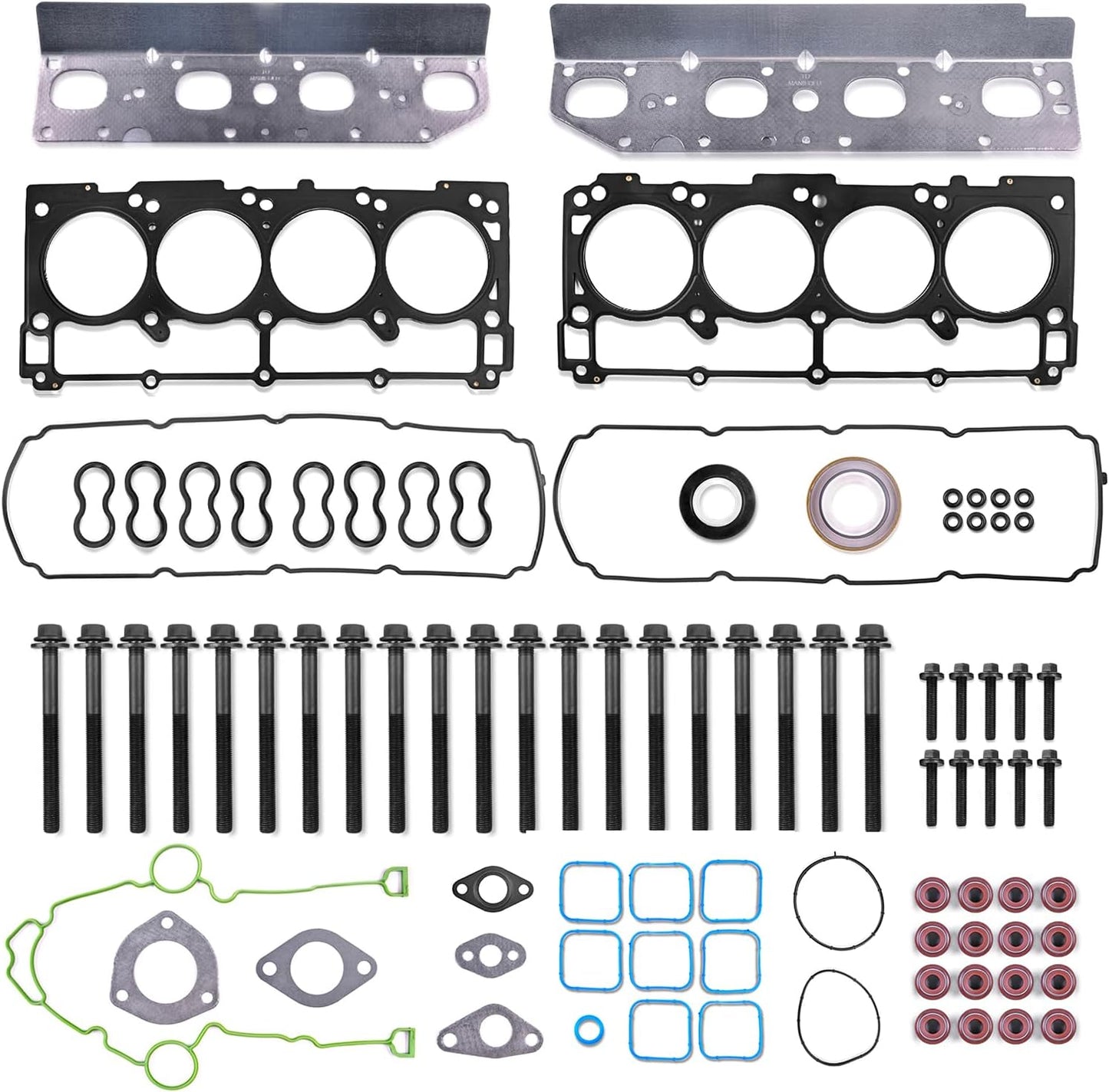 Full Cylinder Gasket Set with Kit Head Bolts HS26423PT Compatible with 2009-2020 Chrysler 300 Dodge Challenger Charger Durango Ram 1500 2500 3500 Grand Cherokee for 5.7 V8 TCS46169 ES72200