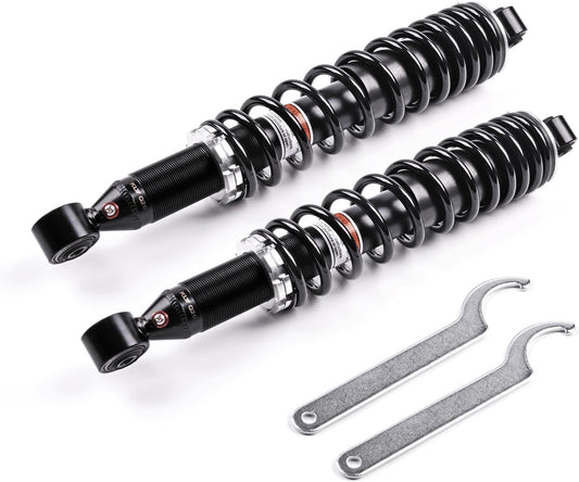 Front Left Right twin tube Shock Absorbers Compatible with 2013 2014 2015 2016 2017 2018 2019 Yamaha Raptor 700 Front Shock Gas Powered Dual Rate 1PE-F3390-00-00 2pcs