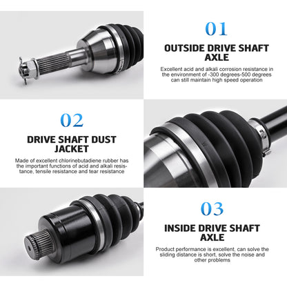 KLV Rear Right CV Axle Shaft Compatible with 2004-2009 Yamaha Rhino 450 Special Edition 660 Exploring Edition Special Edition ATV Axles 5UG-F53B0-01-00 5UG-F530W-02-00 5UG-F530U-20-00