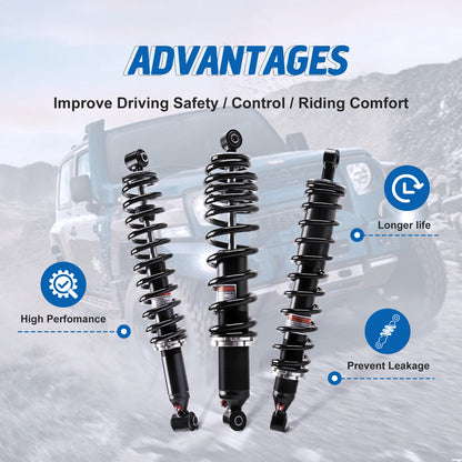 ATV Front Monotube Shocks Compatible with 2016-2020 Can-Am Outlander 450/570 16-20 Outlander Max 570 13-18 Outlander 650 EFI BF 12-15 Can-Am Outlander 800R EFI BF 706201163 706201170 2pcs