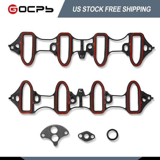 GOCPB Intake Manifold Gasket MS98016T Ms92211 Ms18007 Ms4657 Ms16340 Compatible with Tahoe 2000 2001 2002 2003 5.3l 4.8l Silverado/Sierra 2001 2002 2003 6.0L Silverado Sierra Yukon XL Suburban 1500