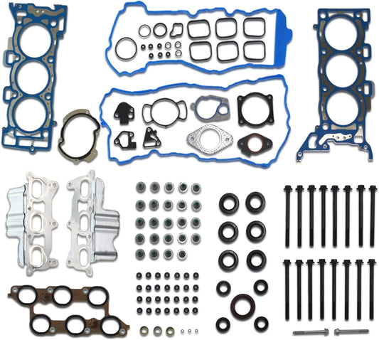GOCPB Head Gasket Set with Bolts Compatible with 2009 2010 2011 2012 2013 2014 2015 2016 Tranverse Buick Enclave GMC Arcadia 3.6L MA-9761294990 Head Gasket Bolts Set (with Bolts)