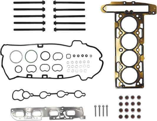 GOCPB Head Gasket Set Cylinder Head Bolts Engine Replacement Kit Fits for Equinox Malibu Lacrosse Verano Terrain 2010 2011 2012 2013 2.4L 2384cc 145cid L4 DOHC HS26517PT