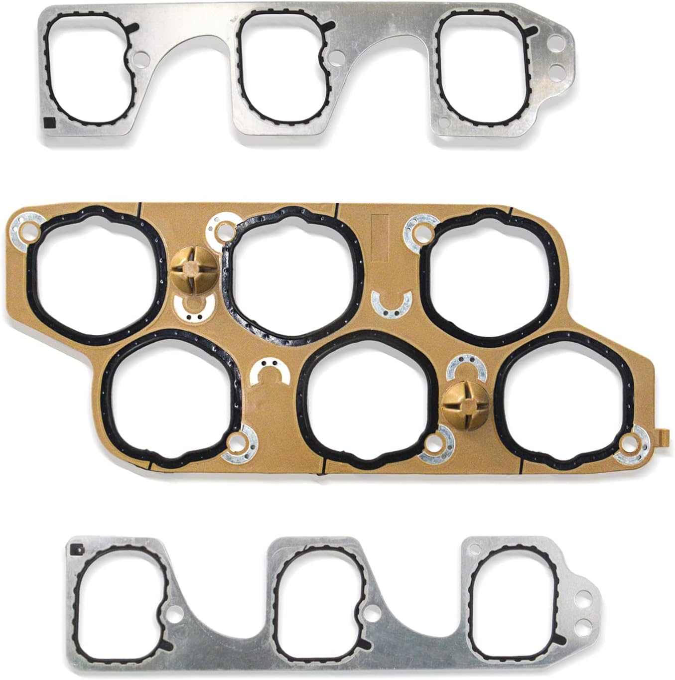 GOCPB Engine Intake Gasket Set with Upper Lower Intake Gaskets Compatible with 2004-2011 Buick Lacrosse Rendezvous Cadillac CTS SRX STS Malibu Pontiac G6 G8 Saturn Aura 3.6L 12598158