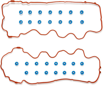 GOCPB Engine Valve Cover Gasket Set VS50687R Compatible with 2007 2008 2009 2010 Expedition Lincoln Navigator Mercury Mountaineer 4.6L 5.4L SOHC VIN 5 8 H