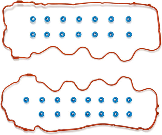 GOCPB Engine Valve Cover Gasket Set VS50687R Compatible with 2007 2008 2009 2010 Expedition Lincoln Navigator Mercury Mountaineer 4.6L 5.4L SOHC VIN 5 8 H