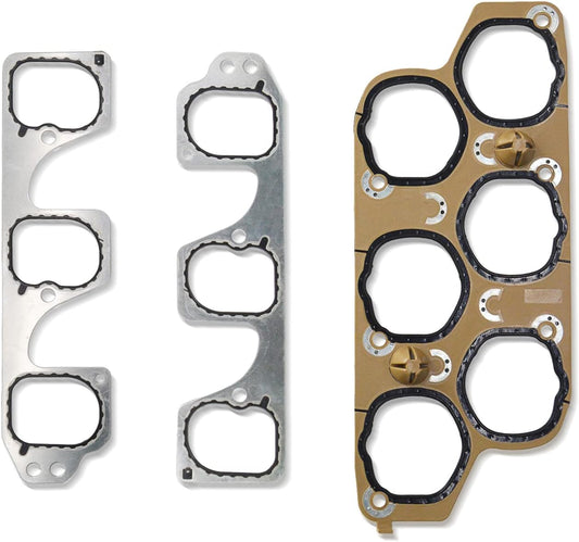 GOCPB Engine Intake Gasket Set with Upper Lower Intake Gaskets Compatible with 2004-2011 Buick Lacrosse Rendezvous Cadillac CTS SRX STS Malibu Pontiac G6 G8 Saturn Aura 3.6L 12598158